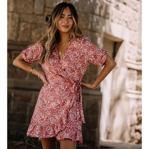 Spreadfashion by The Drop Red Wrap Dress